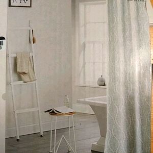 Threshold fabric shower curtain
